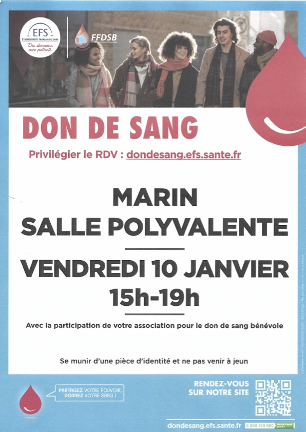 COLLECTE DE SANG avec la participation de l'Association des Donneurs de Sang de PUBLIER-AMPHION-MARIN