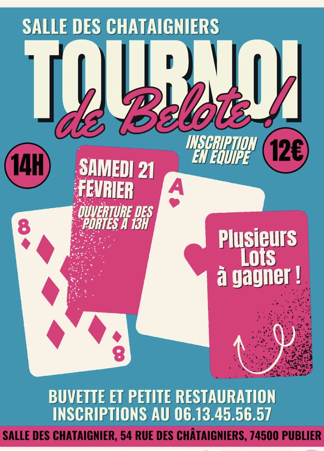 Tournoi de Belote  Association Psychocop's