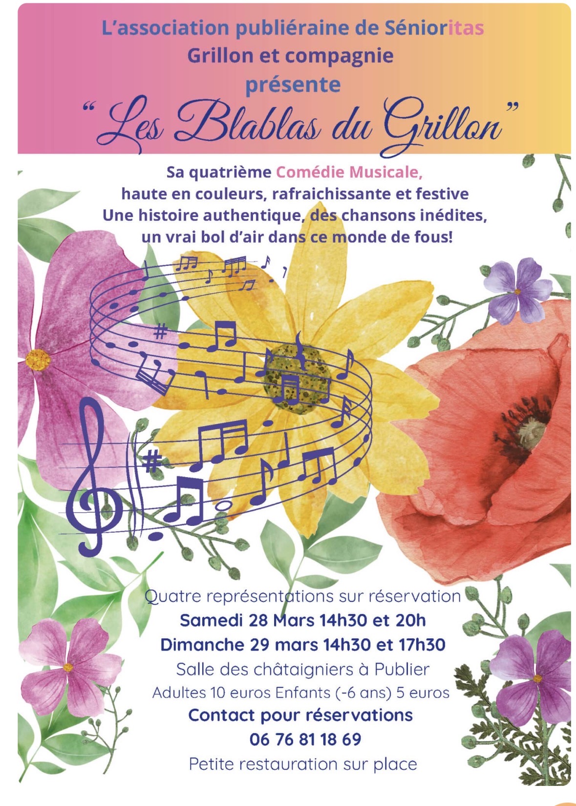 Les Blablas du Grillon. Comédie Musicale