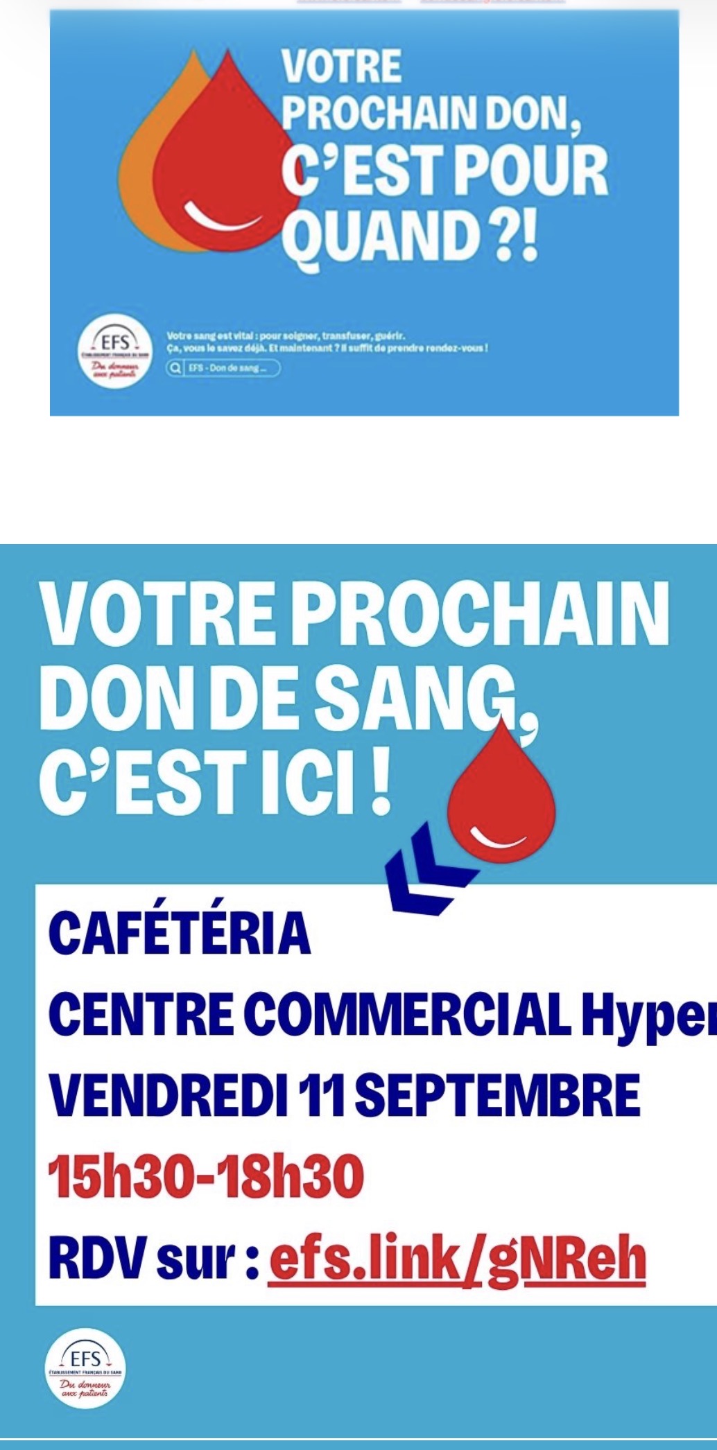 COLLECTE DE SANG 11.9 cafétéria HYPERU