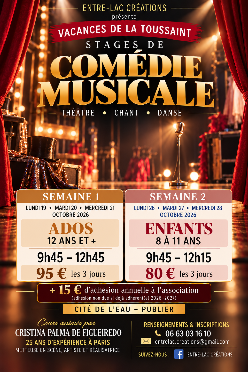Stages Enfants Comédie Musicale : vacances de la Toussaint