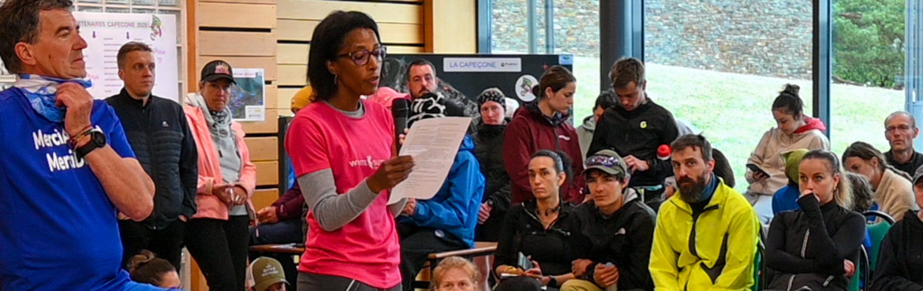 A la Capeçone, la maman de Vincent présente l'association 
"White Sutton France"